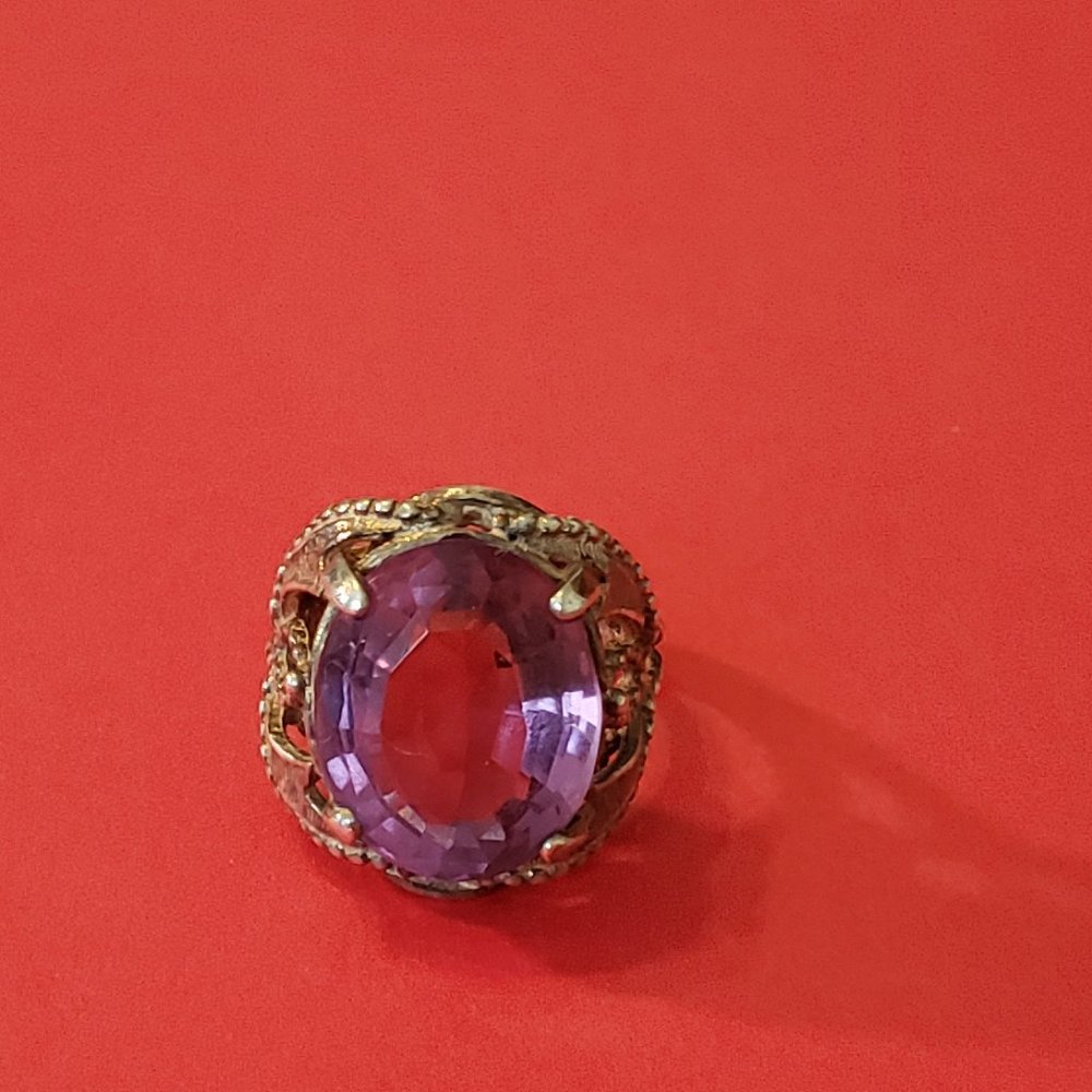 Vintage 925 sterling silver Purple Amethyst ring